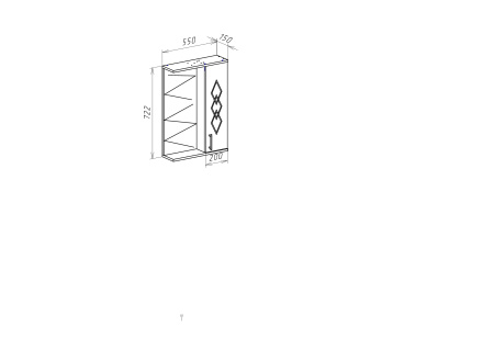 Зеркало-шкаф (55х74) Bellezza Элеганс 4618608522013